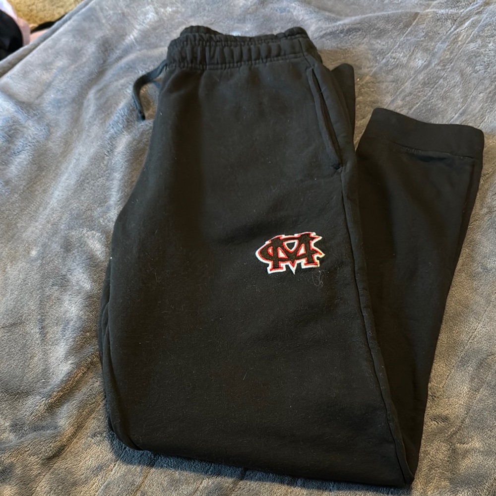 Mens Black Joggers with Logo